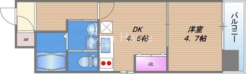 ネクストステージ関目(1DK/4階)の間取り写真