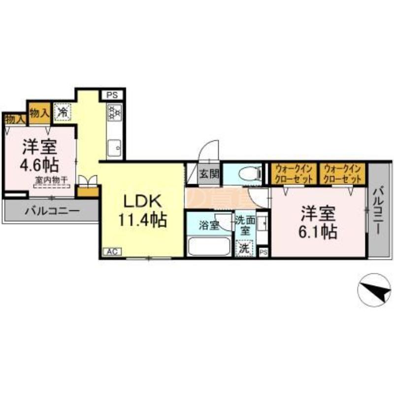 LUMIERE(2LDK/3階)の間取り写真