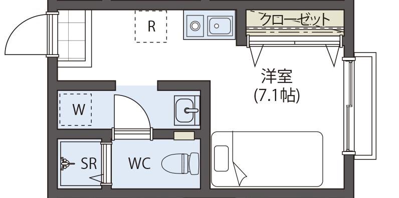 内見可能SIESTAVILLA橋本VERDE(ワンルーム/3階)の間取り写真