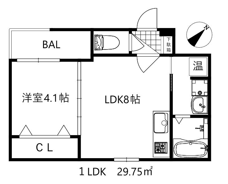 エフアセシアアベンシス(1LDK/2階)の間取り写真