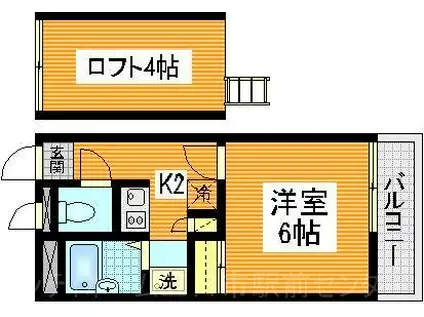 レオパレスARK壱番館(1K/1階)の間取り写真