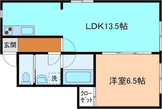 アセンデント93(1LDK/3階)の間取り写真