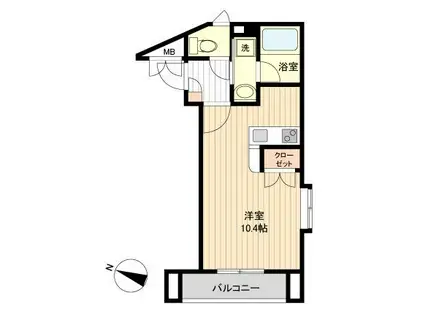 タウンライフ覚王山(ワンルーム/3階)の間取り写真