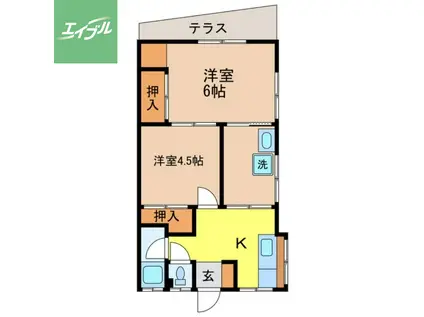 NTステージ 坂本(2SK/1階)の間取り写真