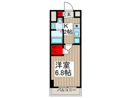 アクシーズタワー川口並木(1K/8階)の間取り写真