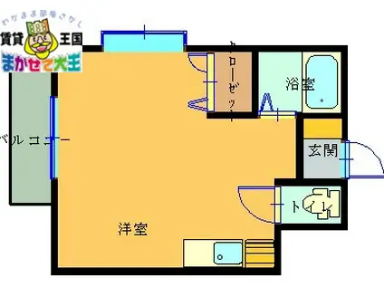 ミコーハイツ(ワンルーム/1階)の間取り写真