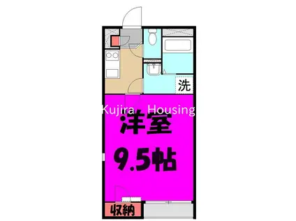 ヴィラージュ碧水2(1K/1階)の間取り写真