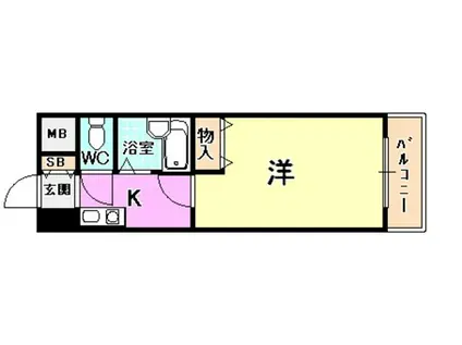 ライフ石町(1K/1階)の間取り写真