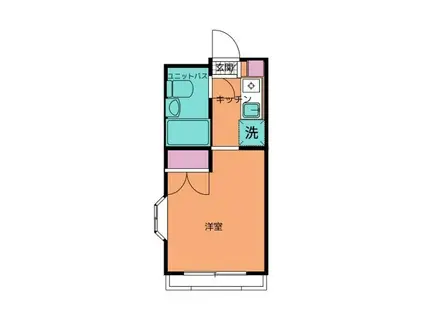 セレンディピティ(1K/2階)の間取り写真