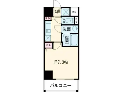 レジデンス神戸レガーロ(1K/12階)の間取り写真