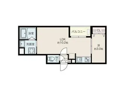 JACK NEKOYAI(1LDK/1階)の間取り写真