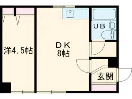 めぞんぶらんしゅ(1DK/2階)の間取り写真