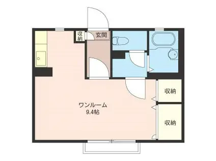 リヴェール坂戸(ワンルーム/2階)の間取り写真