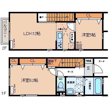 シエラフェスタ(2LDK/1階)の間取り写真