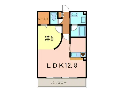 ガーデンコートHISOKO(1LDK/2階)の間取り写真