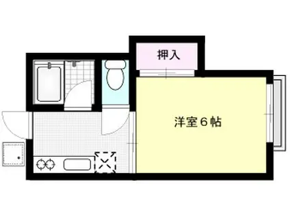 クルトゥラドーモ英萌I(1K/2階)の間取り写真