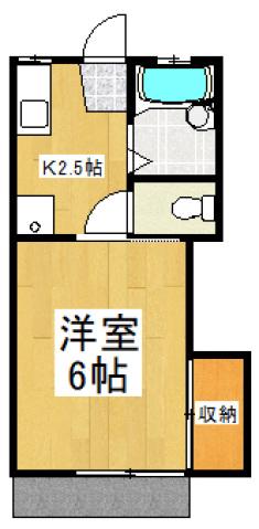 リヴェール大久保(1K/1階)の間取り写真