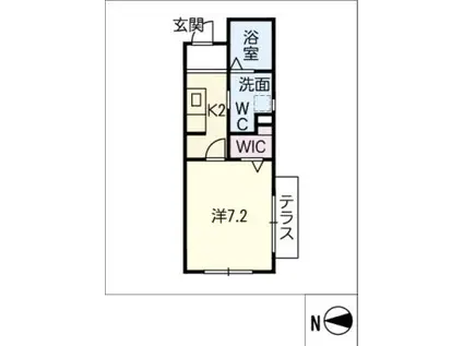 宮東ラヴィスクエア(1K/1階)の間取り写真