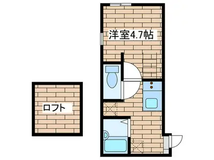 マリンテラス田浦(ワンルーム/2階)の間取り写真