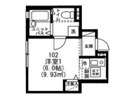 ピソ・ティエランジュ大塚(ワンルーム/1階)の間取り写真