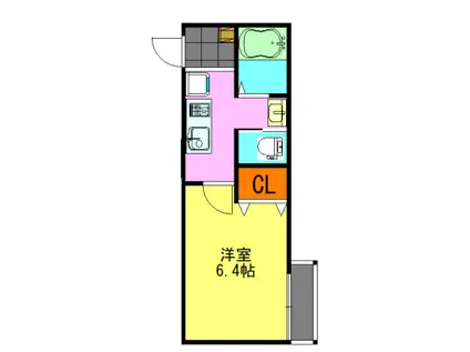 パークヒルズ蘇我(1K/2階)の間取り写真