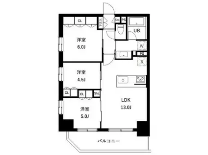 アーバンパーク立石(3LDK/3階)の間取り写真