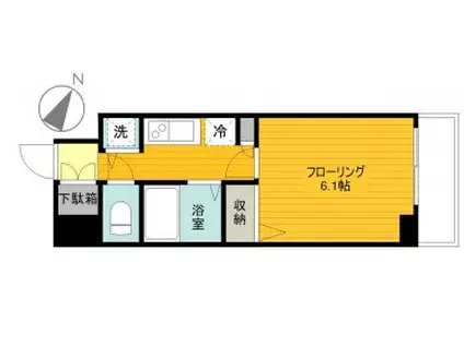 トーシンフェニックス田町(1K/3階)の間取り写真