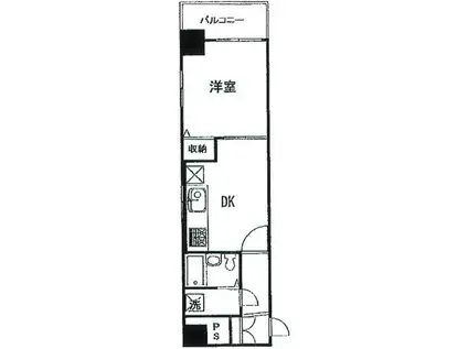 リモージュ南台(1DK/5階)の間取り写真