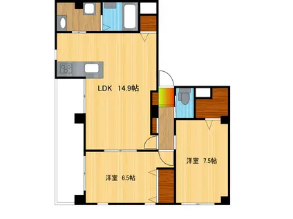 マイライフガーデンPART2(2LDK/8階)の間取り写真