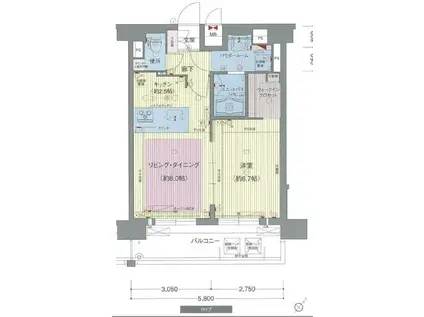 プレサンス名古屋STATIONビジュ(1LDK/13階)の間取り写真