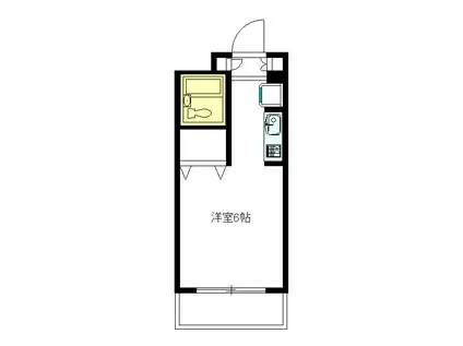 エスタ梅ヶ丘(ワンルーム/1階)の間取り写真