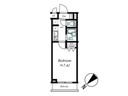 ライズ赤塚(1K/3階)の間取り写真