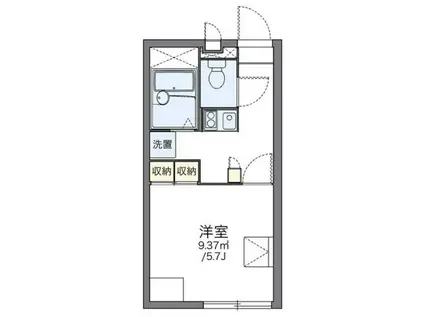 レオパレスジュネス(1K/1階)の間取り写真