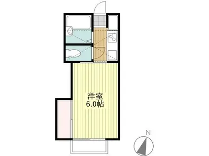 フィオレ(1K/2階)の間取り写真