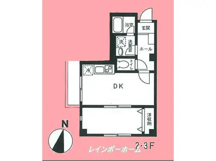 BRANCHE立岡(1DK/3階)の間取り写真