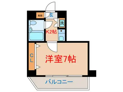 ゾンネンハイム元住吉(1K/4階)の間取り写真
