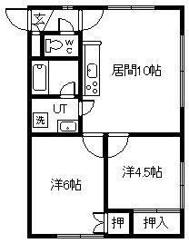 ミドリコーポ(2LDK/2階)の間取り写真