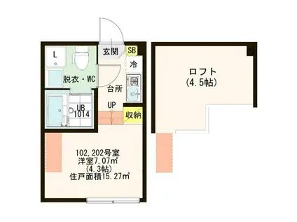 ADOBE EDOGAWA(1K/1階)の間取り写真