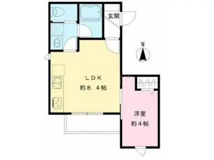 メルヴェーユ久が原II(1LDK/1階)の間取り写真