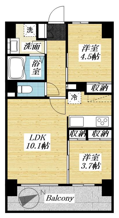 センチュリー八王子ルミエール(1SLDK/5階)の間取り写真