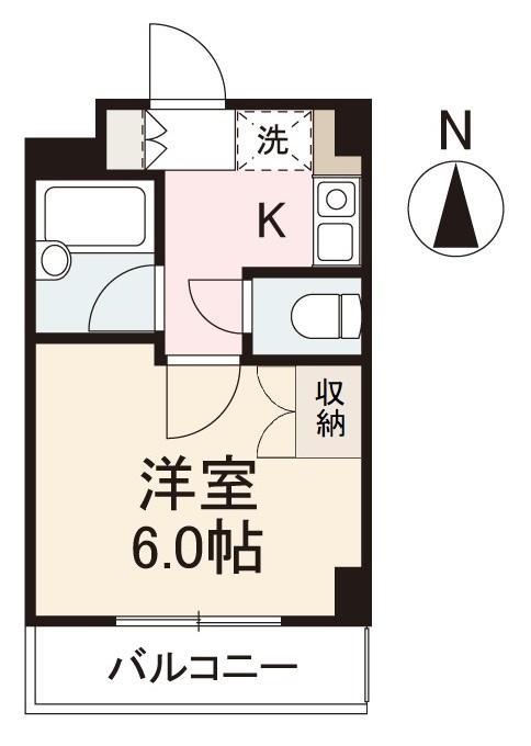 プレシャスタイム錦町(1K/3階)の間取り写真