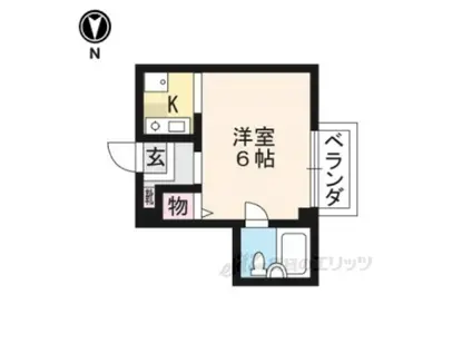 ユニハイツ(1K/3階)の間取り写真