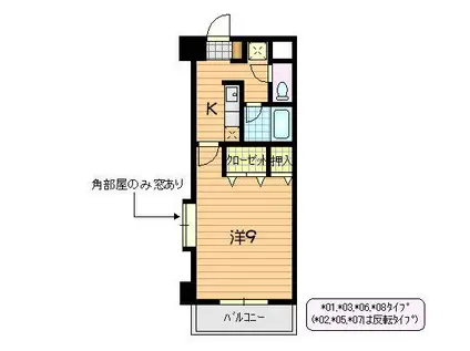舘坂マンション(1K/3階)の間取り写真