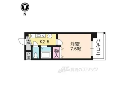 アート衣笠(1K/4階)の間取り写真