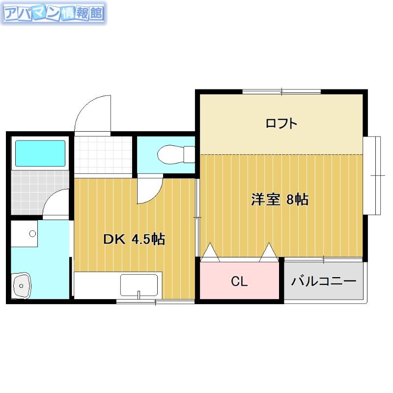 青山ビューハイム(1DK/1階)の間取り写真