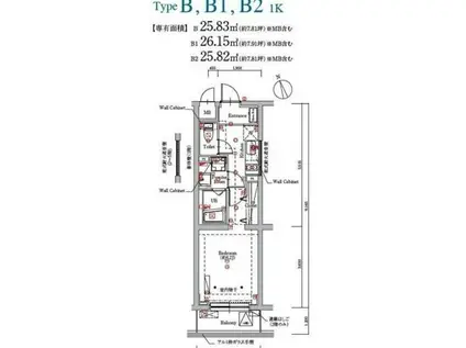 MAXIV蓮根(1K/4階)の間取り写真