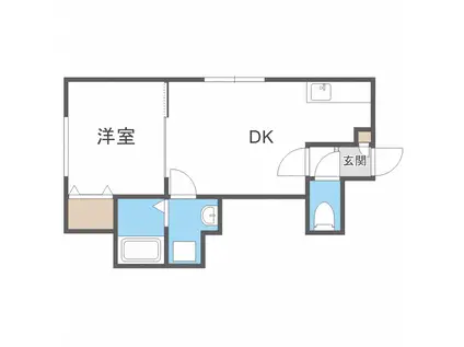 F-STAGE麻生(1LDK/3階)の間取り写真