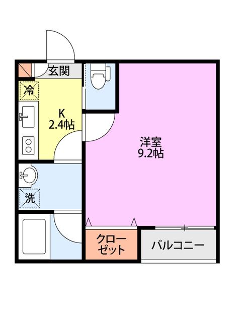 BUENA関屋堀割(1K/1階)の間取り写真