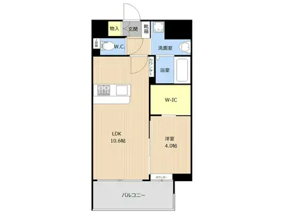 LIBTH高宮III(1LDK/11階)の間取り写真