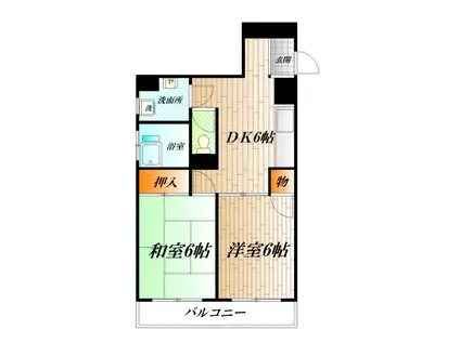 GERBERA MANSION SHIOIRI(2DK/2階)の間取り写真